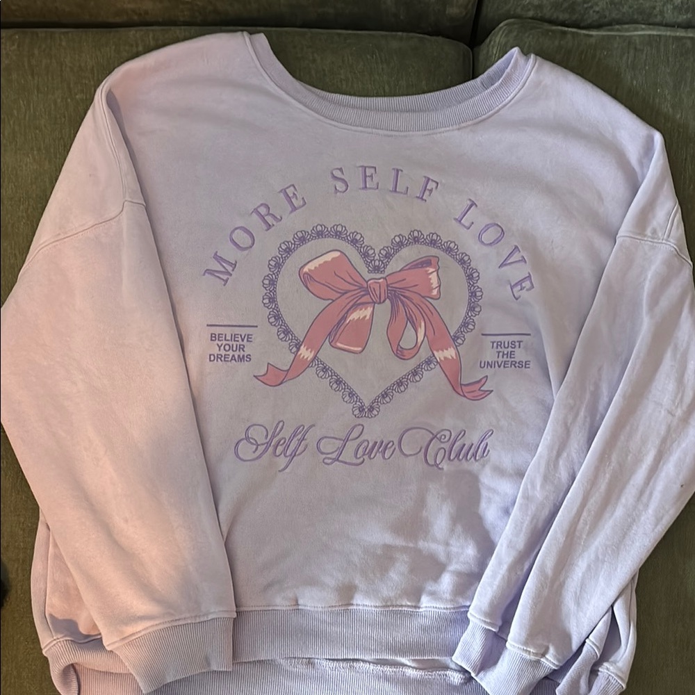 Zoe + Liv Lavender Graphic Sweatshirt